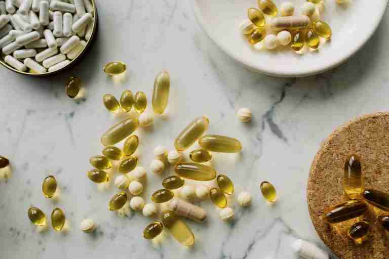an assortment of supplements