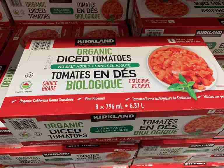 Kirkland Signature No Salt Added Diced Tomatoes