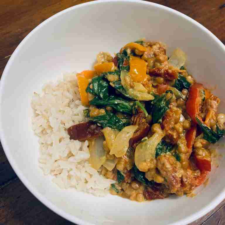 30-Minute Lentils with Tangy Tahini Sauce